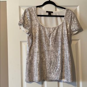 White House black market shimmery top size large
